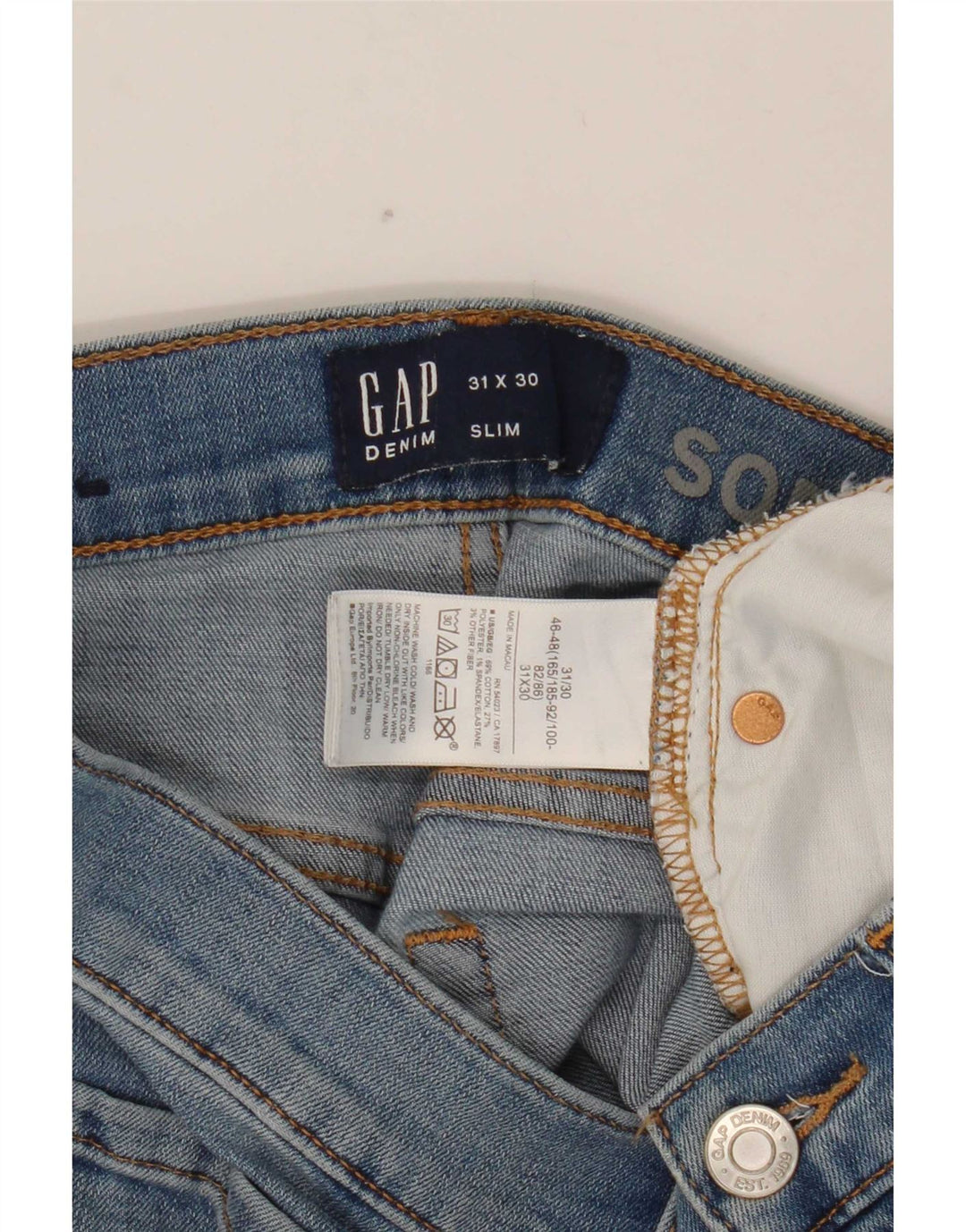 Gap Γυναικείο Slim Jeans W31 L29 Μπλε βαμβακερό