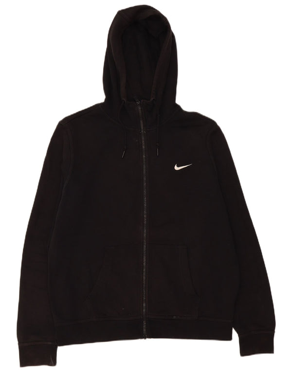 Ανδρικό πουλόβερ Nike με φερμουάρ, μαύρο βαμβακερό