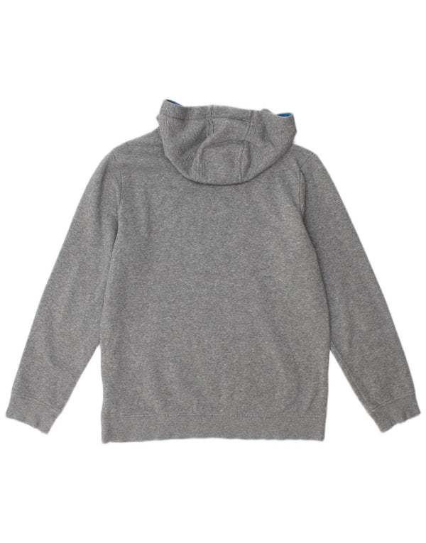 Adidas Boys Hoodie Jumper 13-14 Years Grey Flecked Cotton