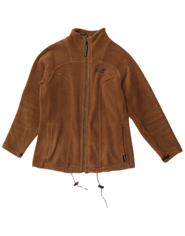 JACK WOLFSKIN Γυναικείο μεγάλο φλις μπουφάν UK 6 XS καφέ