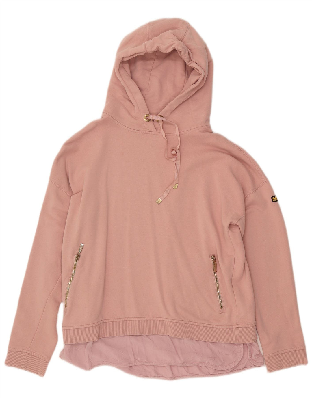 BARBOUR Γυναικείο Hoodie Jumper UK 12 Medium Pink Βαμβακερό