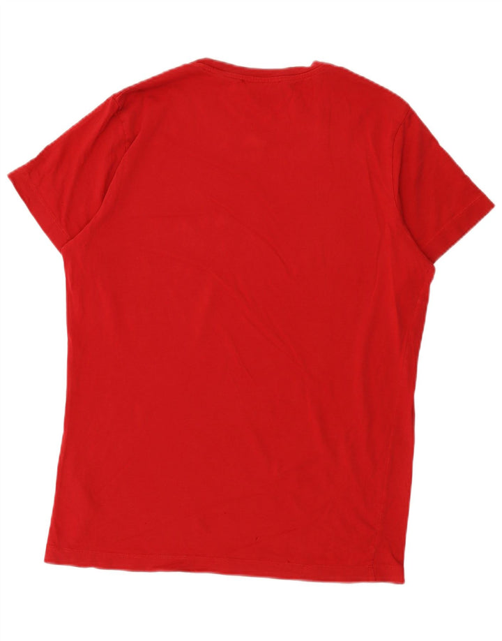 Ανδρικό γραφικό T-Shirt Diesel Top Μεσαίο κόκκινο βαμβακερό
