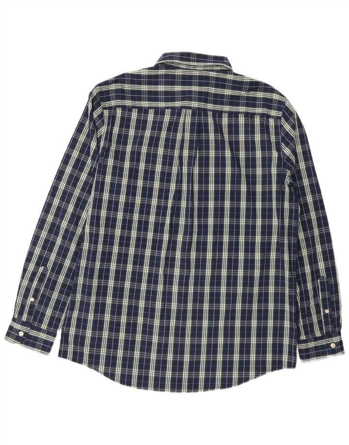 Ανδρικό πουκάμισο Chaps Large Navy Blue Check Cotton