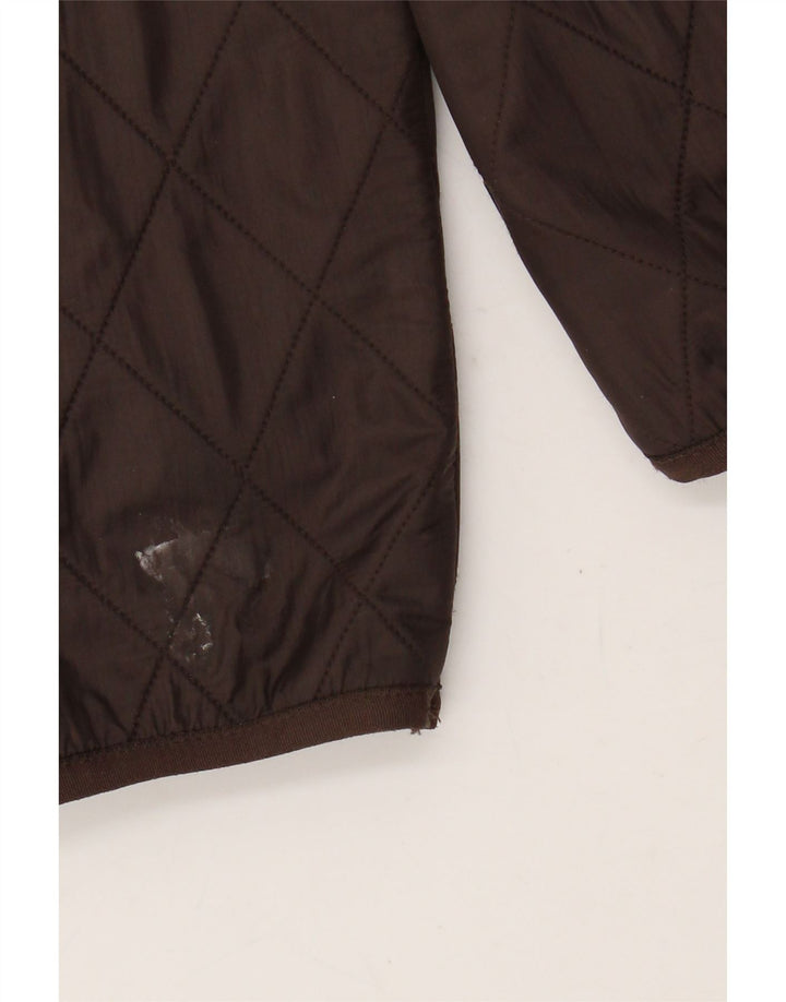 BARBOUR Womens Quilted Jacket UK 12 Medium  Brown Polyamide Vintage Barbour and Second-Hand Barbour from Messina Hembry 