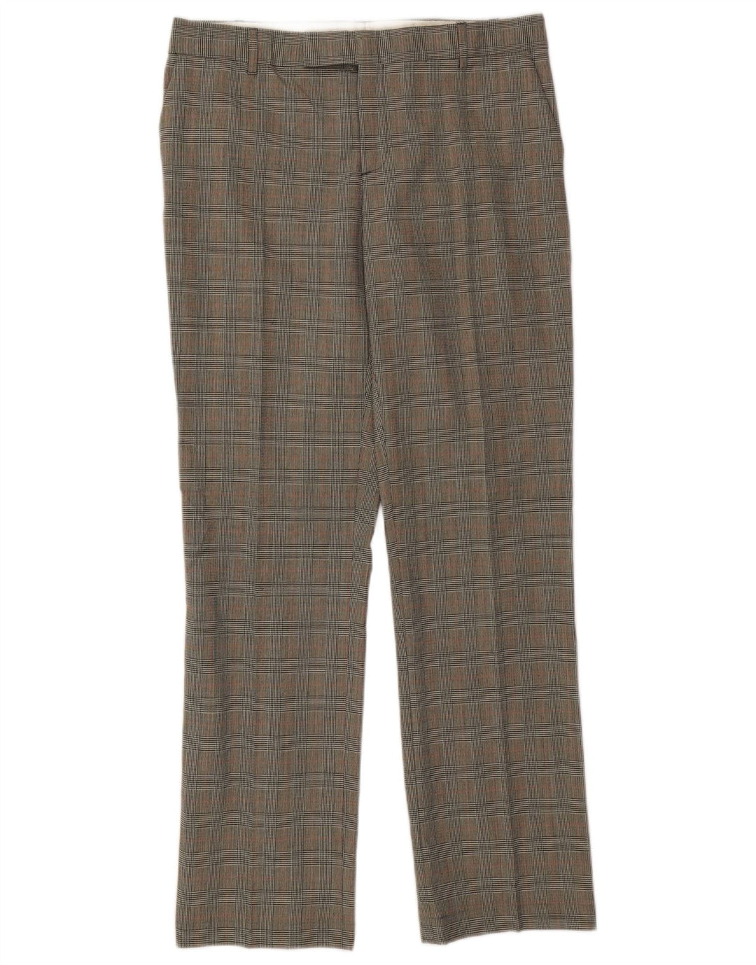 Zara Γυναικείο ίσιο παντελόνι W32 L31 Γκρι Houndstooth Classic