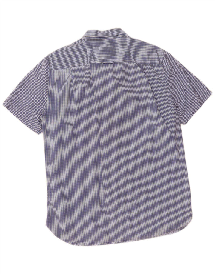 Ανδρικό κοντομάνικο πουκάμισο Superdry XL Blue Check Cotton