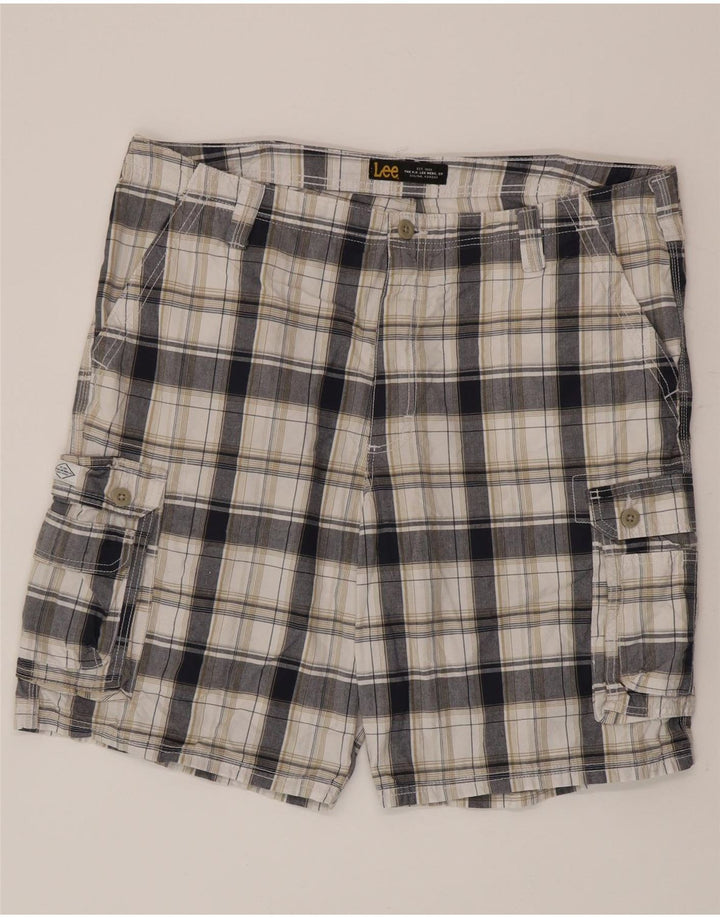 Ανδρικό σορτς Lee Cargo W40 XL White Check Cotton