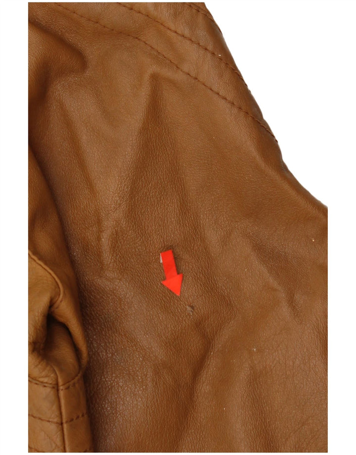 Vintage Γυναικείο Δερμάτινο Μπουφάν IT 44 Δερμάτινο Μεσαίο Καφέ