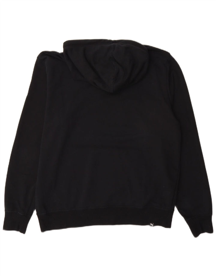 Ανδρικό γραφικό κουκούλα PUMA, μεγάλο μαύρο χρώμα, βαμβακερό