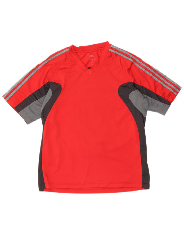 Ανδρικό T-Shirt Adidas Top Large Red Colourblock Πολυεστέρας
