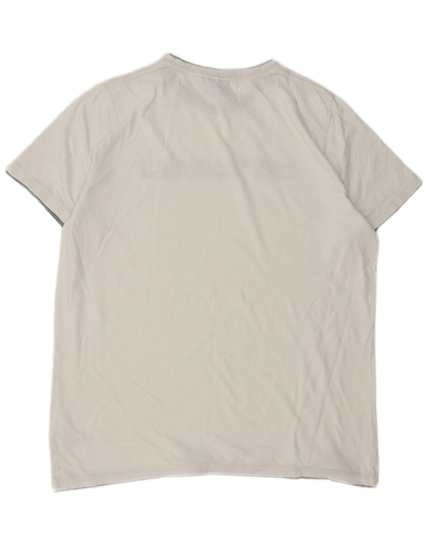 Ανδρικό Animal Graphic T-Shirt Top μεγάλο λευκό βαμβακερό