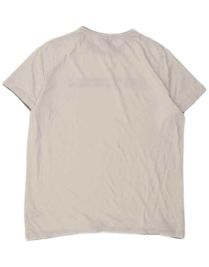 Ανδρικό Animal Graphic T-Shirt Top μεγάλο λευκό βαμβακερό