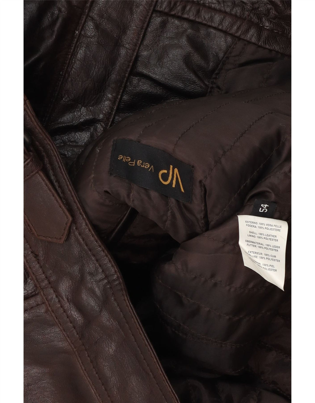 Vintage Ανδρικό Bomber Δερμάτινο Μπουφάν IT 54 2XL Καφέ Δερμάτινο