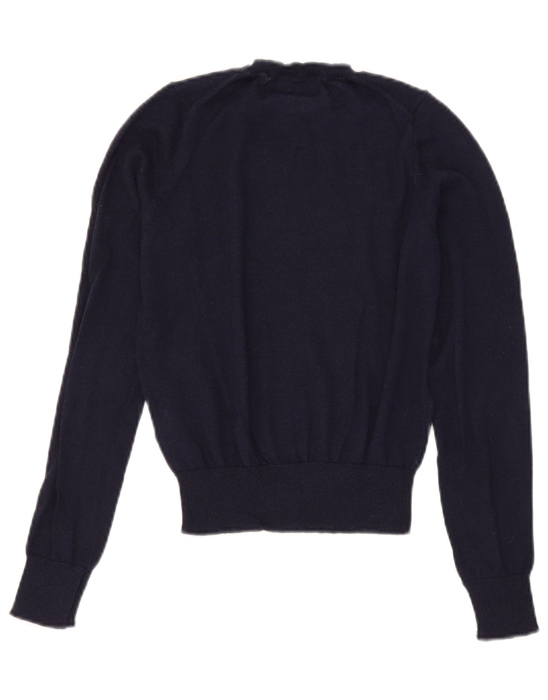 Zara Γυναικείο πουλόβερ με λαιμόκοψη Crop Crop UK 10 Small Navy Blue Polyester