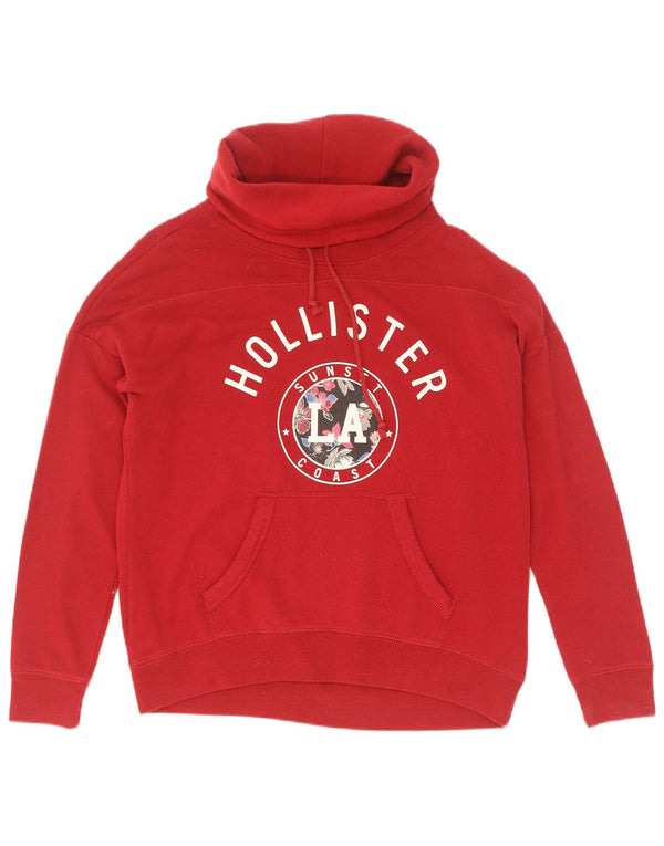 Hollister Γυναικεία φούτερ Los Angeles Oversized Jumper UK 10 Small Red