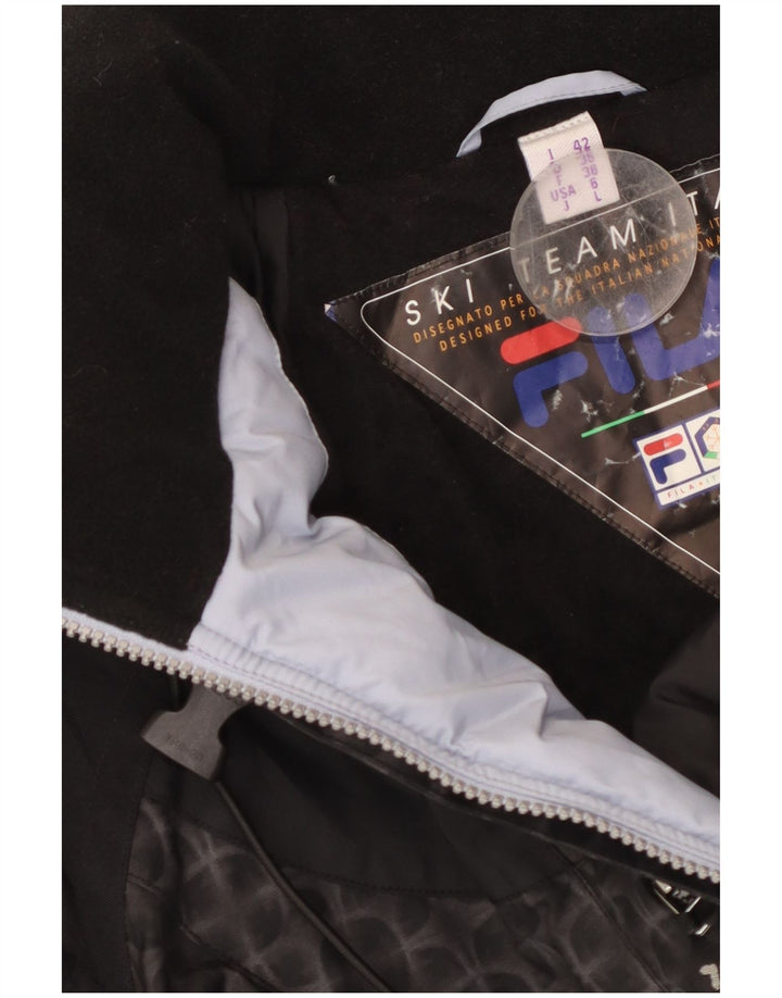 Γυναικείο μπουφάν FILA με κουκούλα US 6 Medium Black Geometric