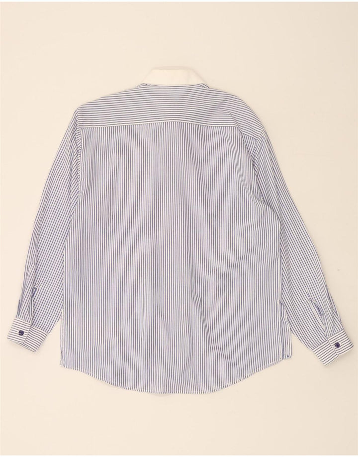 C&A Womens Shirt Size 40 Medium Blue Pinstripe Polyester Vintage C&A and Second-Hand C&A from Messina Hembry 