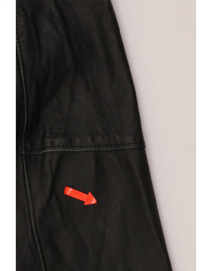 Bizzarro Ανδρικό τζάκετ Blazer 3 κουμπιών IT 54 2XL Μαύρο Δερμάτινο