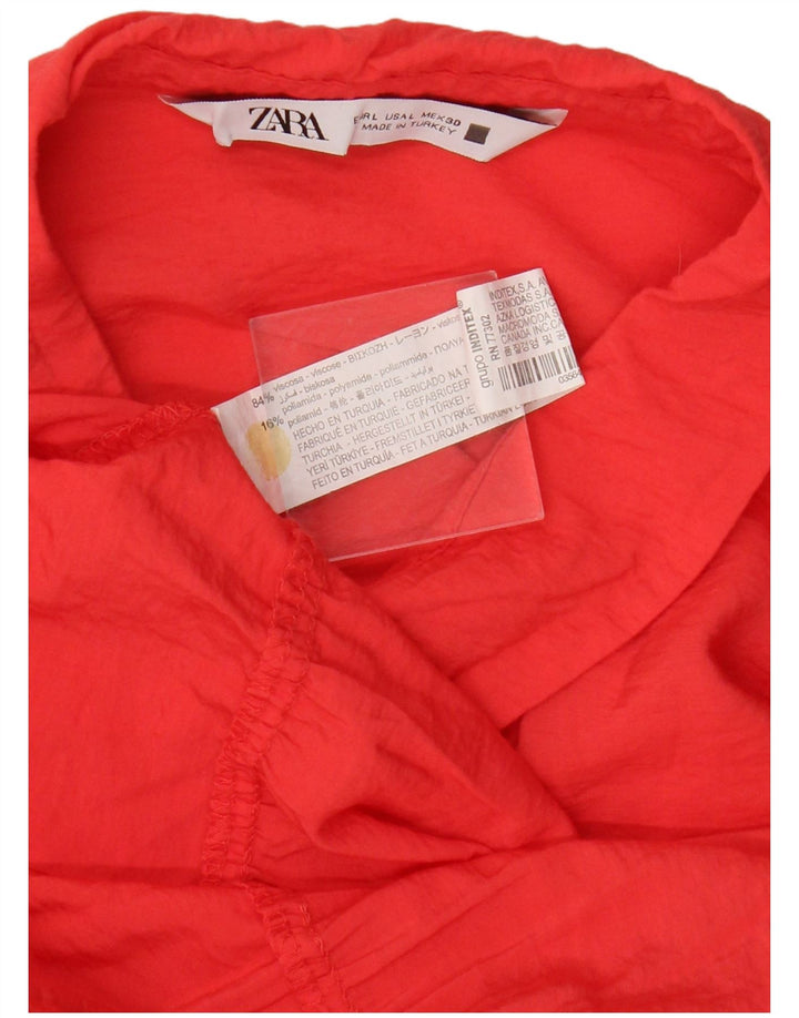 Zara Γυναικείο Βασικό Φόρεμα UK 16 Μεγάλη πορτοκαλί βισκόζη