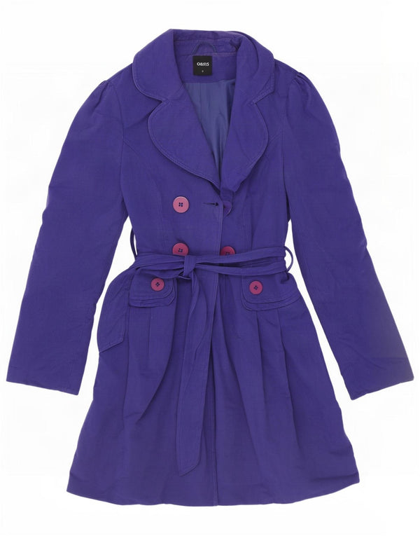 Γυναικεία καμπαρντίνα Oasis UK 10 Small Purple Pinstripe Cotton