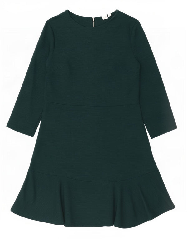Γυναικείο φόρεμα Gap 3/4 με μανίκια A-line UK 10 Small Green Rayon