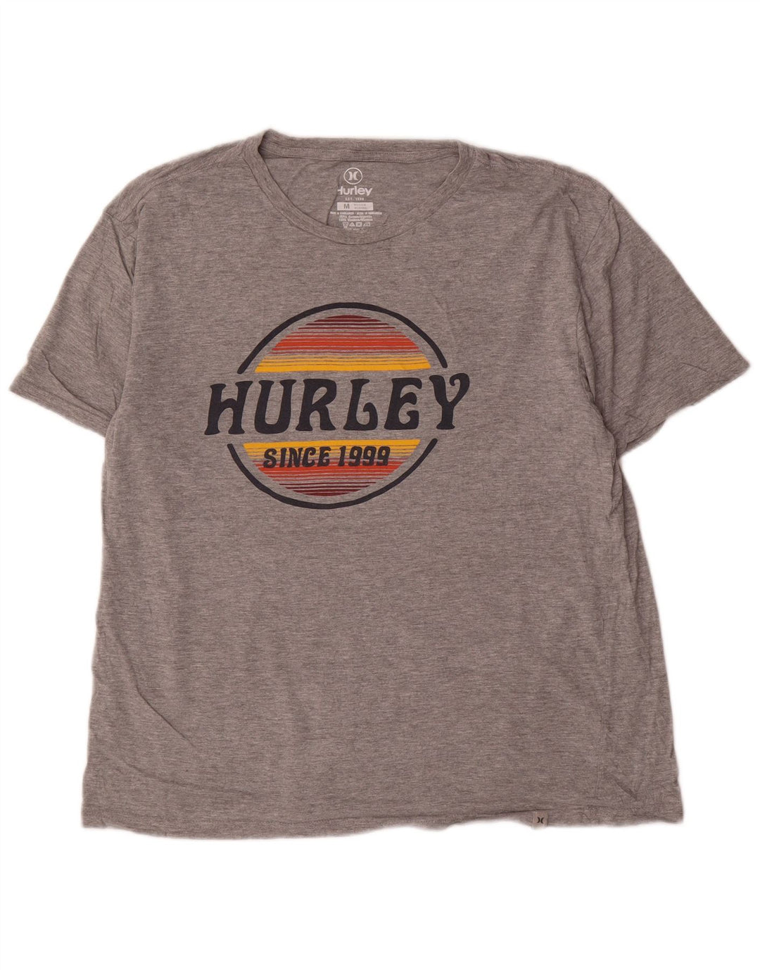 Ανδρικό γραφικό T-Shirt Hurley Top Μεσαίο γκρι βαμβακερό