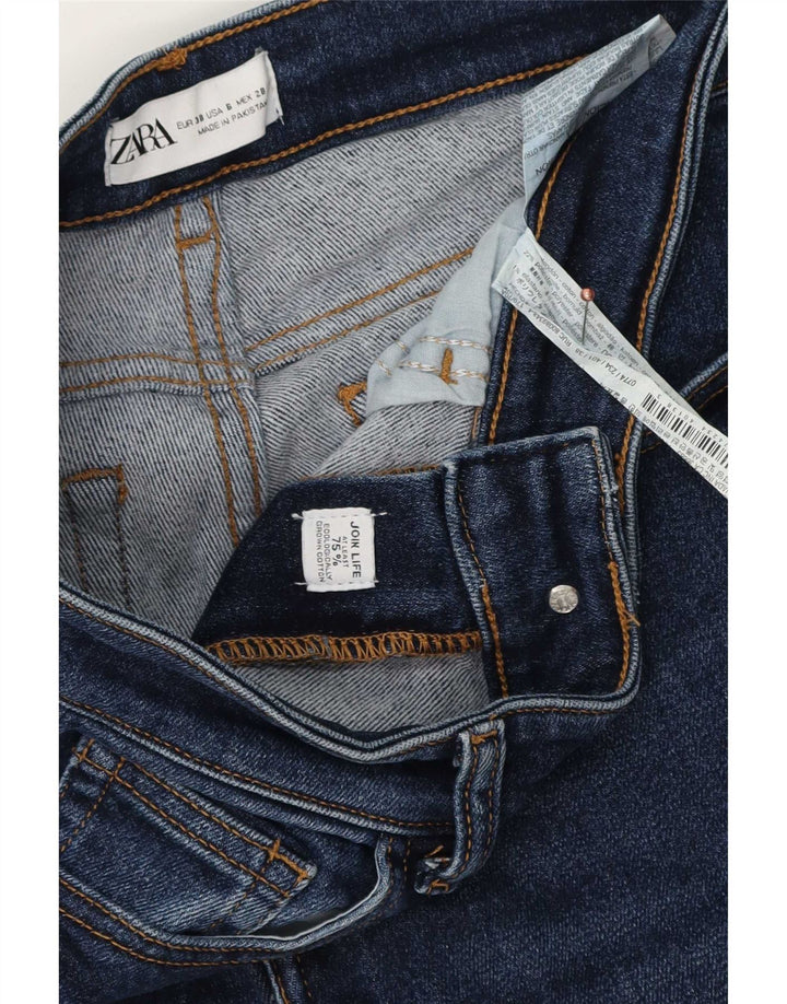 Zara Γυναικείο Slim Jeans Medium W28 L27 Μπλε βαμβακερό