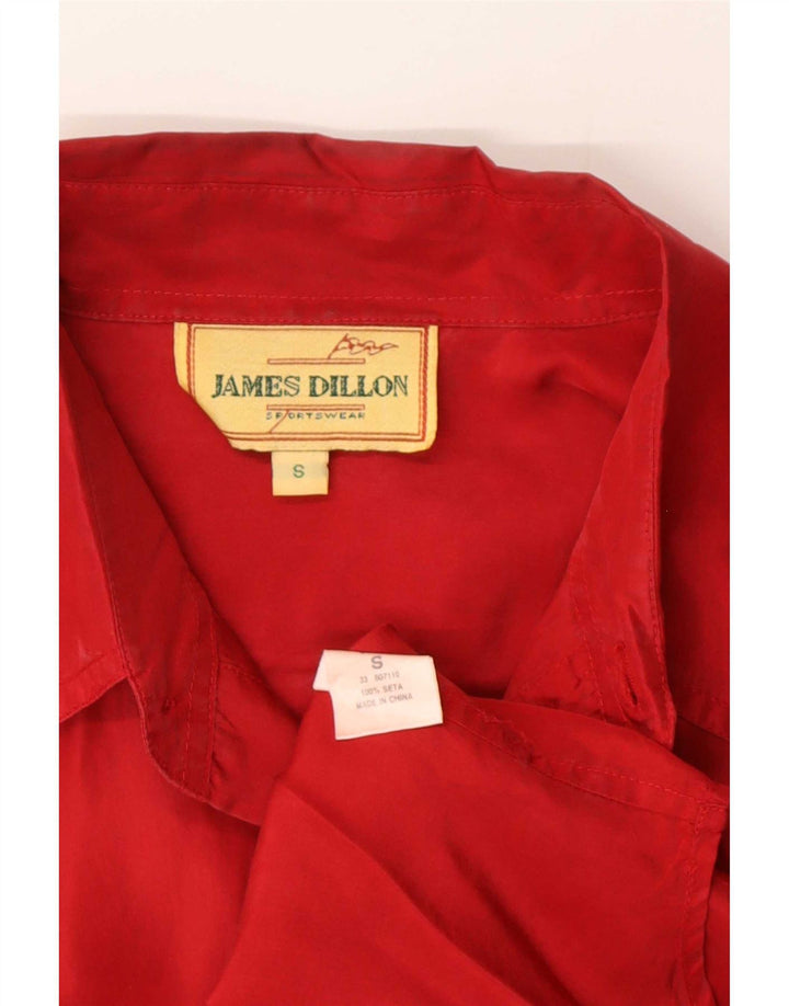 Ανδρικό πουκάμισο James Dillon, μικρό κόκκινο μεταξωτό