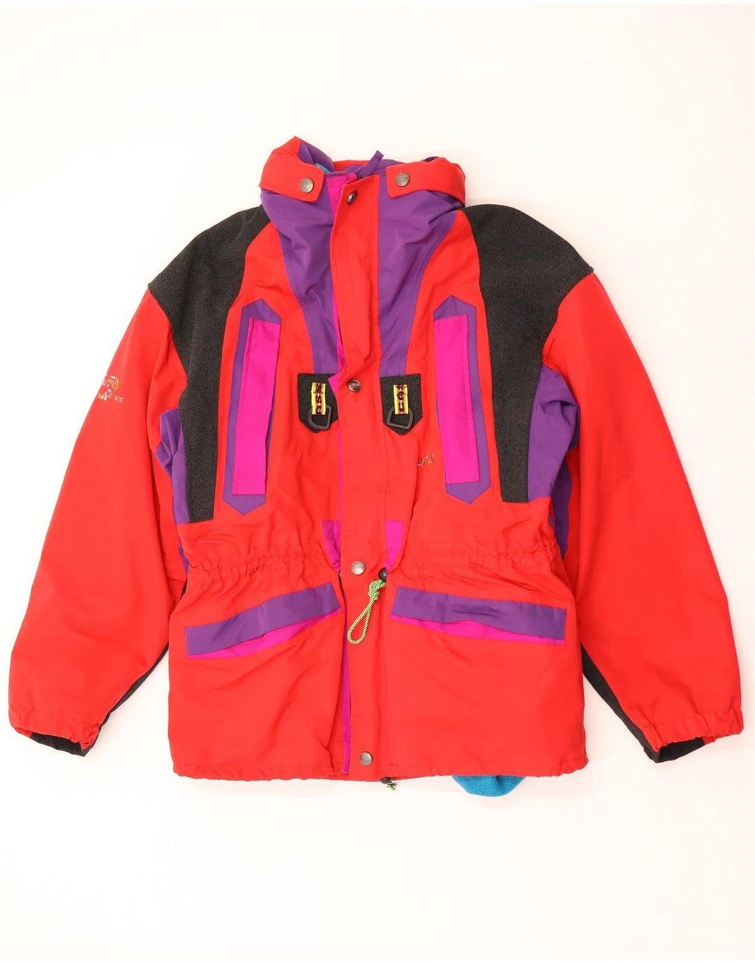 Cassin Ανδρικό μπουφάν σκι με κουκούλα IT 50 Large Red Colourblock Πολυεστέρας