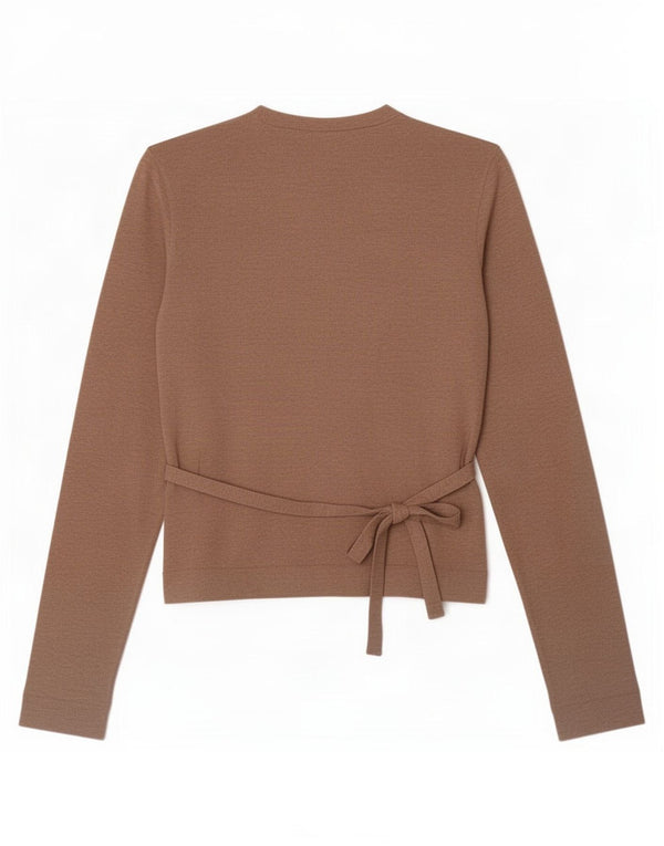 Gap Γυναικεία Crop Wrap Cardigan Top UK 8 Small Beige Cotton