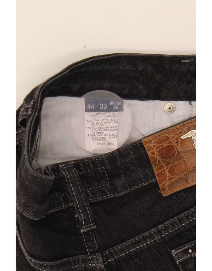Γυναικείο τζιν Trussardi ίσιο W28 L29 μαύρο βαμβακερό