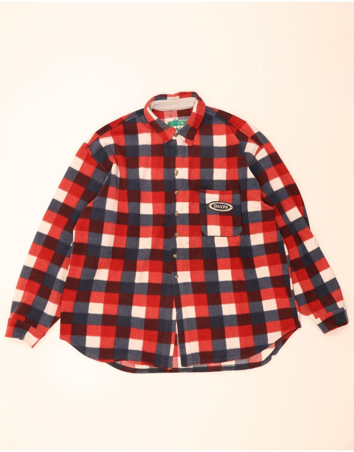 Diadora Ανδρικό πουκάμισο Fleece IT 58 2XL Red Check
