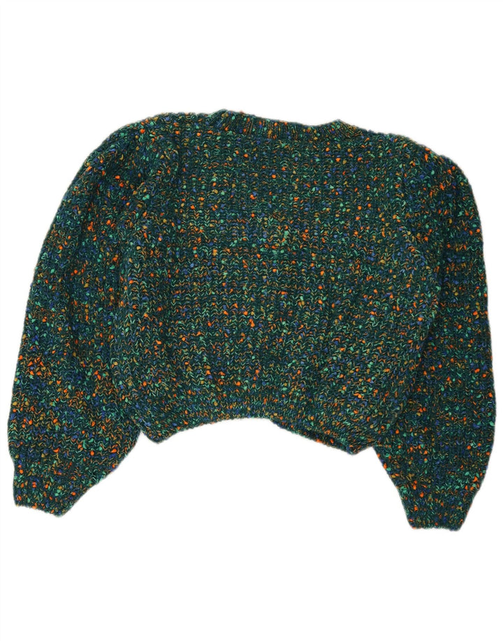 Γυναικείο Cider Crop Cardigan πουλόβερ UK 16 Large Green Flecked Polyester