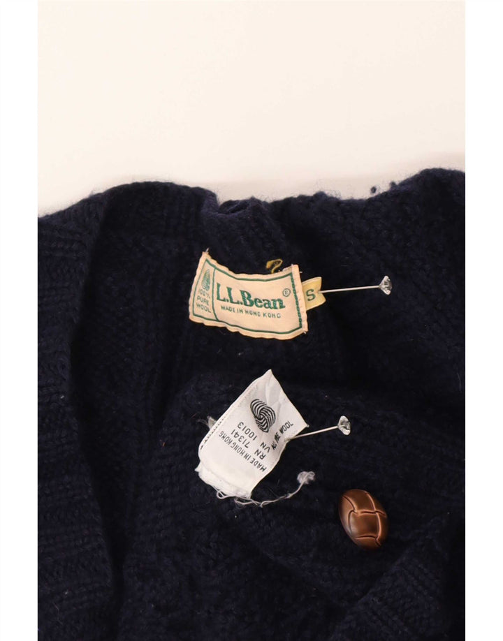 L.L.Bean Γυναικεία ζακέτα υπερμεγέθη UK 10 Small Navy Blue Wool