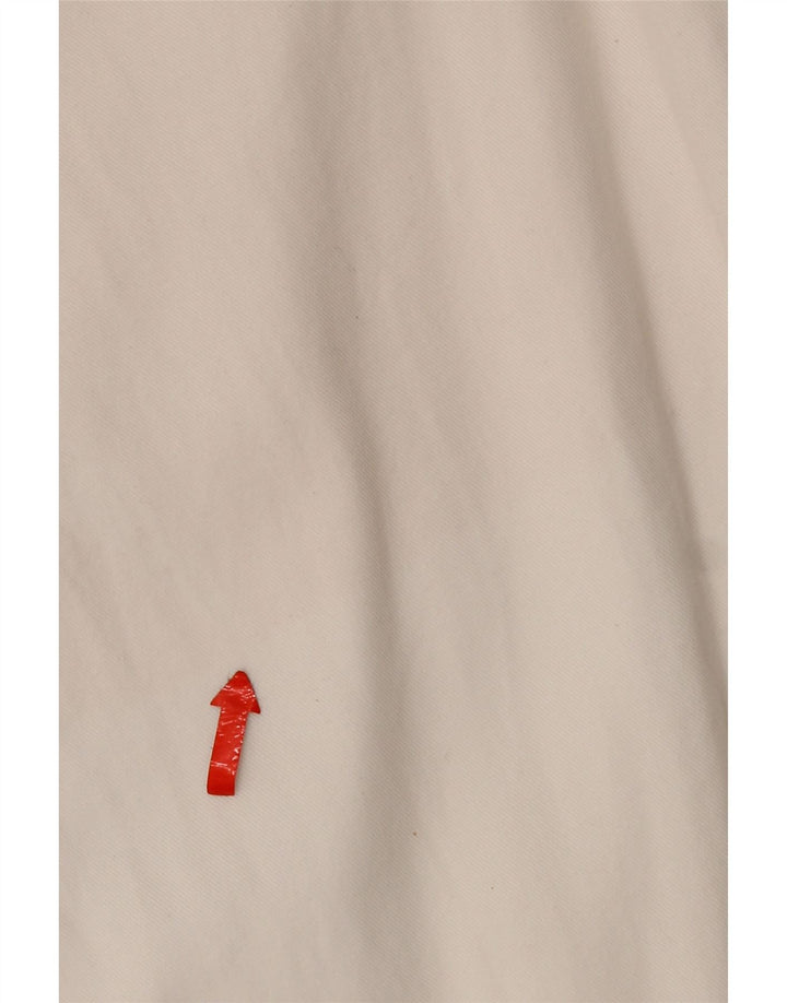 Cos Γυναικείο ίσιο παντελόνι Chino Μεσαίο λευκό βαμβακερό