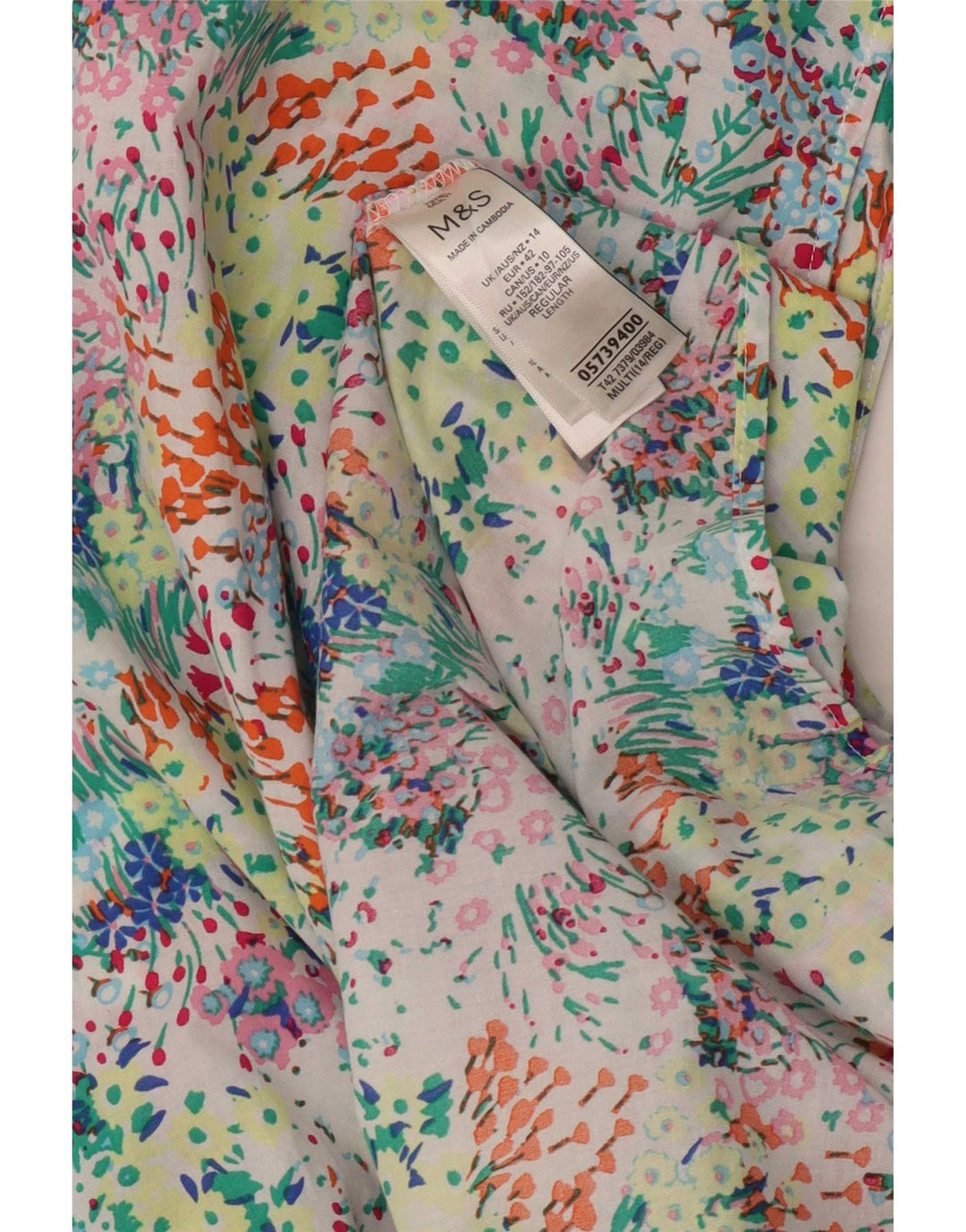 Marks & Spencer Γυναικείο Maxi Φόρεμα UK 14 Μεγάλο πολύχρωμο Floral