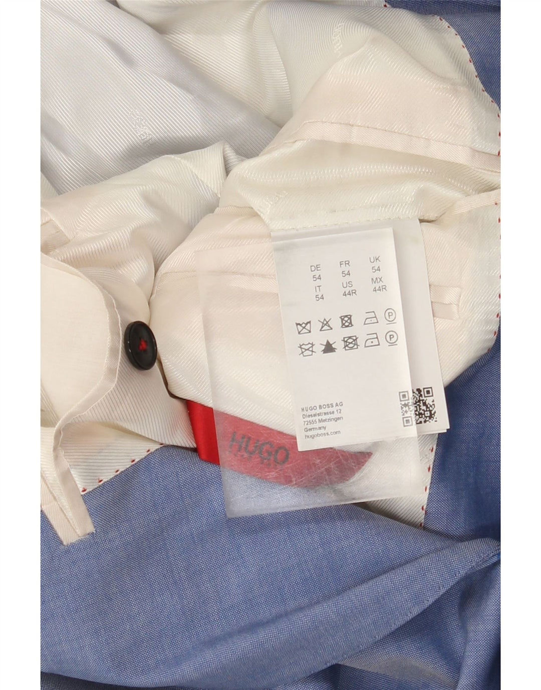 Hugo Boss Ανδρικό σακάκι 2 κουμπιών μπλέιζερ IT 54 2XL μπλε μαλλί