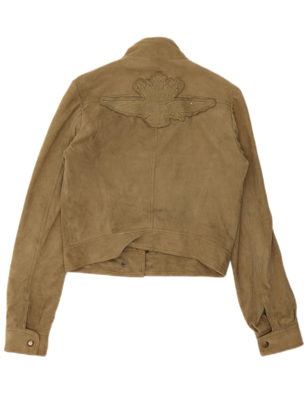 Aeronautica Militare Γυναικείο σακάκι σουέντ IT 42 Medium Khaki Leather