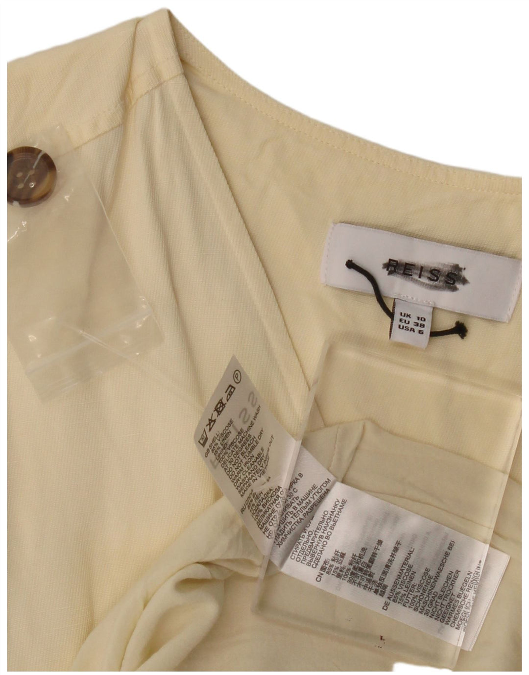 Γυναικείο φόρεμα με θήκη REISS UK 10 Small Beige Viscose