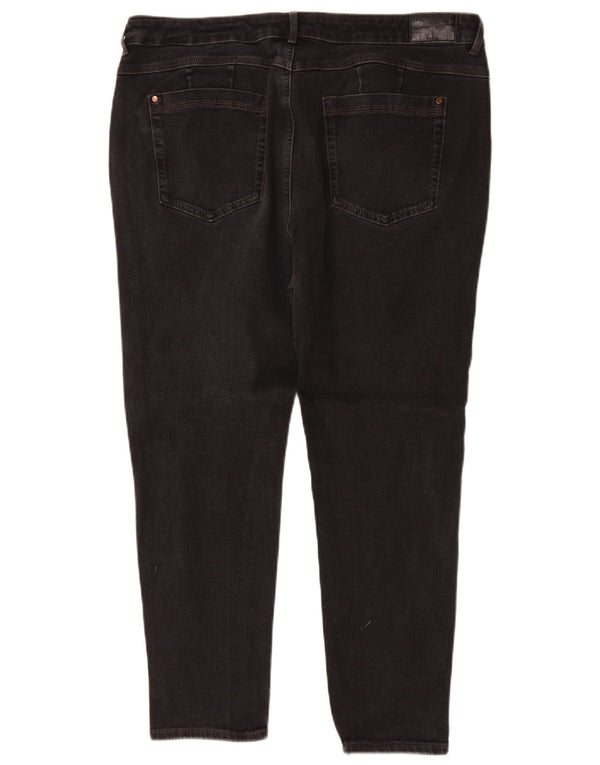 Marks & Spencer Womens Slim Jeans UK 20 2XL W40 L26 Black Cotton