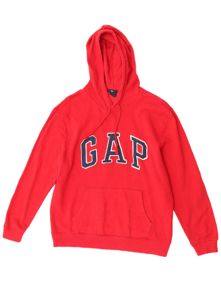 Γυναικείο Gap Graphic Oversized Hoodie Jumper UK 14 Μεσαίο κόκκινο βαμβακερό