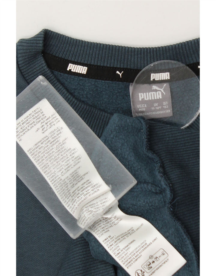 Puma Boys Graphic Φούτερ Jumper 11-12 ετών Μπλε βαμβακερό