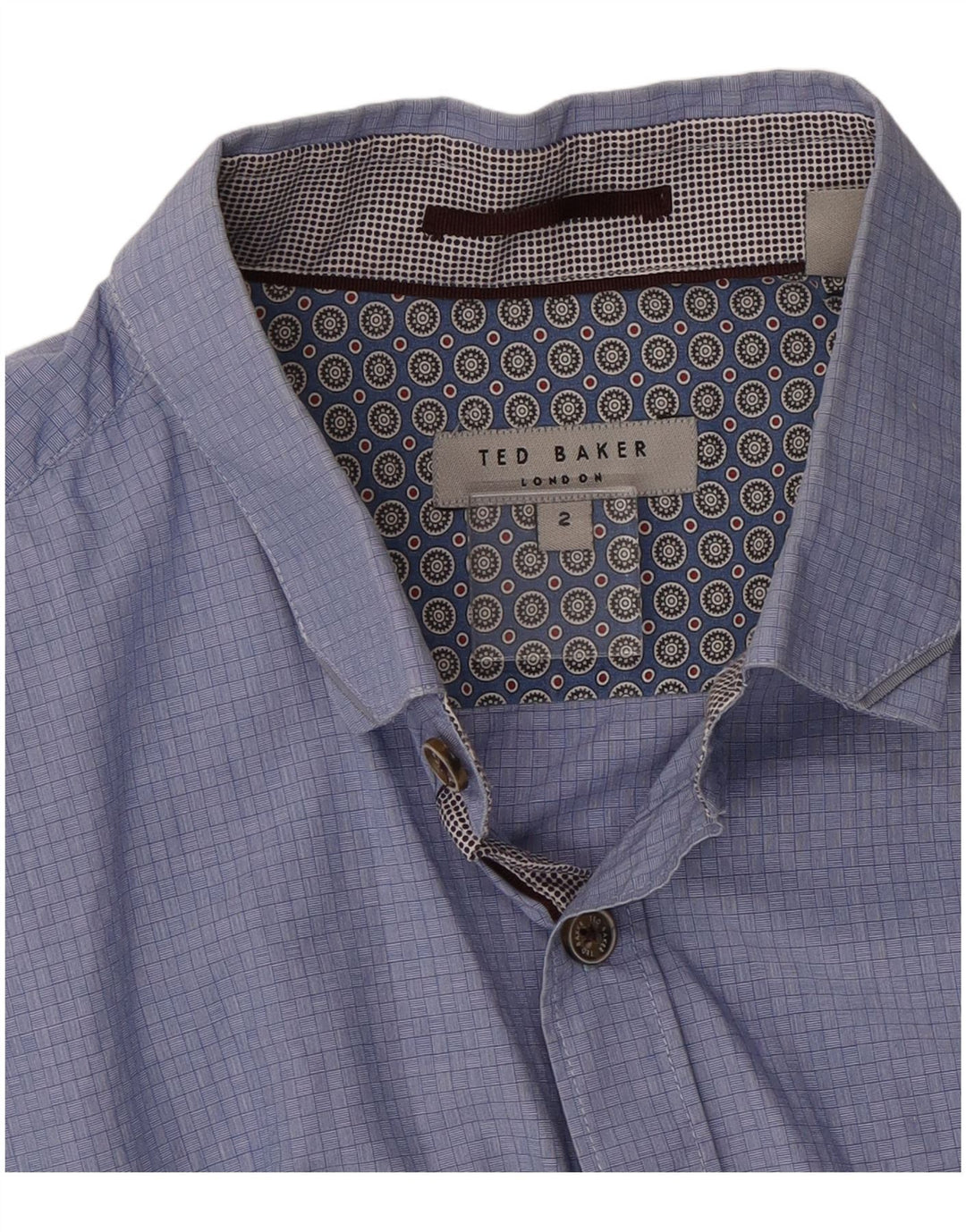 TED BAKER Mens Shirt Size 2 Small Blue Cotton