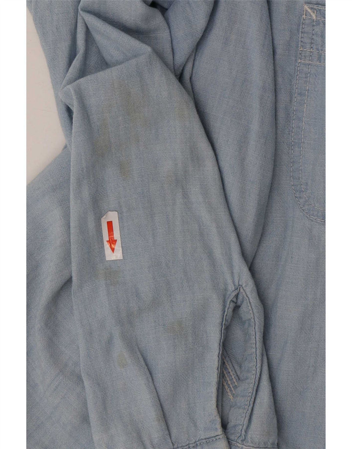 Ανδρικό πουκάμισο Carhartt με κανονική εφαρμογή, μεσαίο μπλε βαμβακερό