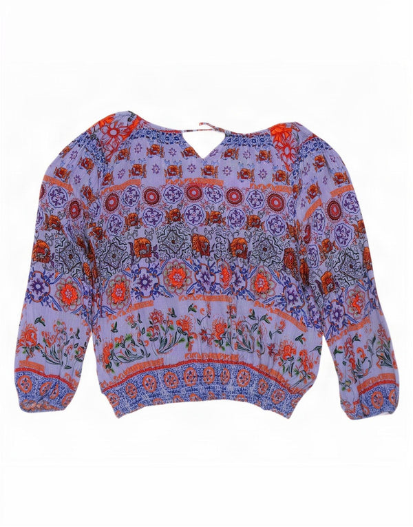 Desigual Γυναικεία Μακρυμάνικη Μπλούζα Oversized Μπλούζα UK 18 XL Blue Floral