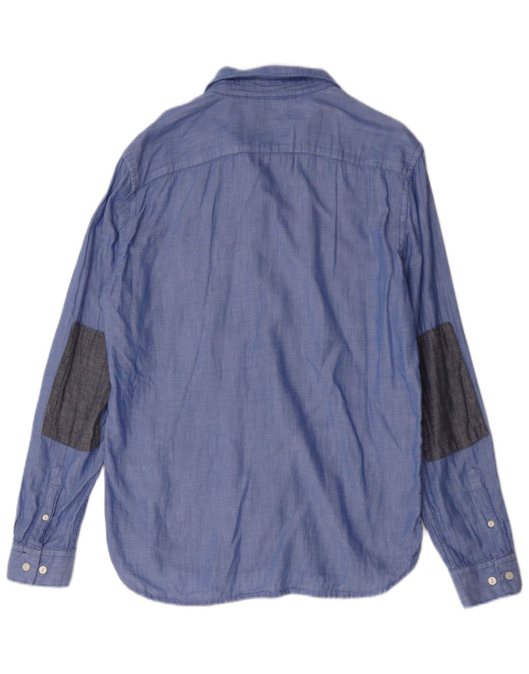 French Connection Ανδρικό πουκάμισο κανονικής εφαρμογής, μεσαίο μπλε βαμβακερό