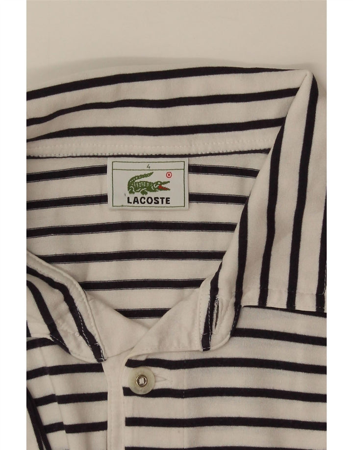 Ανδρικό πουκάμισο πόλο Lacoste, Μέγεθος 4, μεσαίο λευκό ρίγες