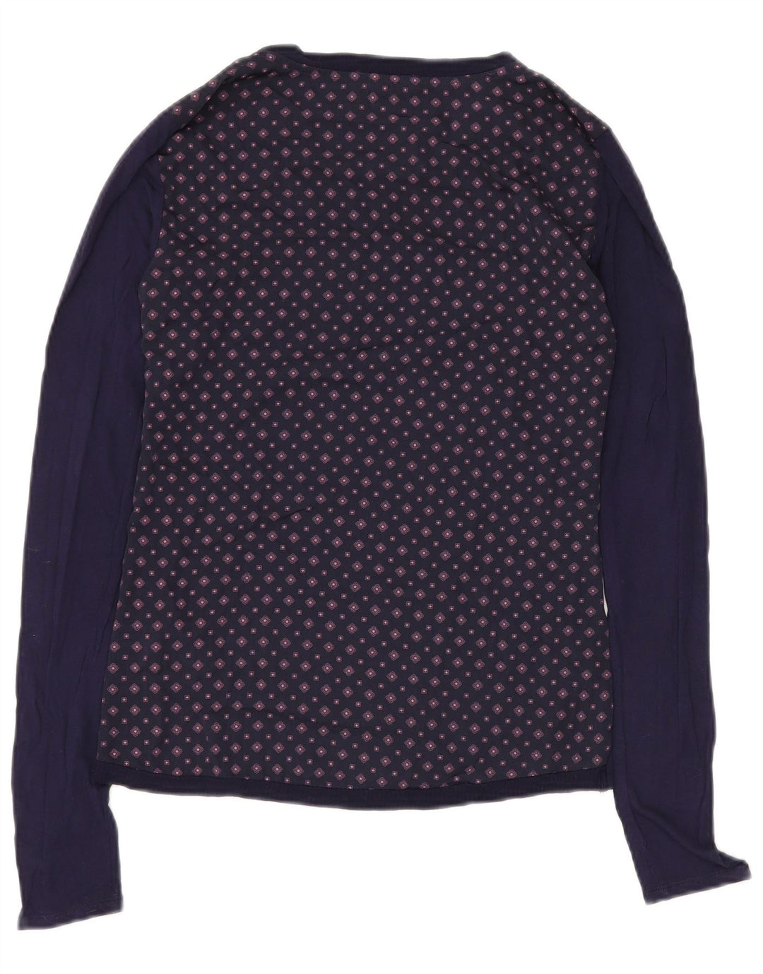 Tommy Hilfiger Γυναικείο τοπ μακρυμάνικο UK 12 Medium Navy Blue Geometric