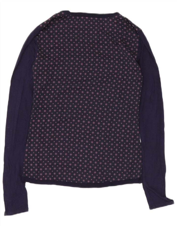 Tommy Hilfiger Γυναικείο τοπ μακρυμάνικο UK 12 Medium Navy Blue Geometric