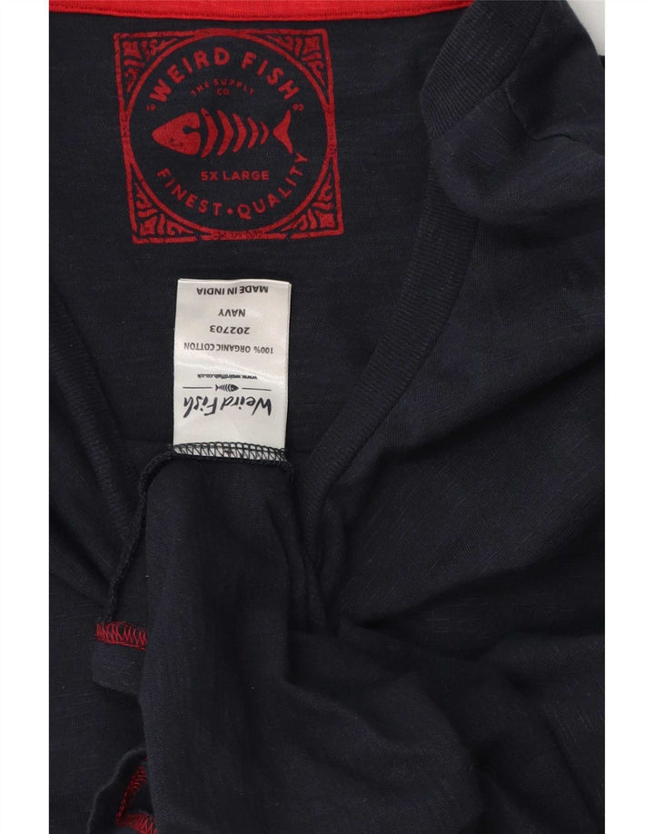 Ανδρικό T-Shirt Weird Fish Top 5XL Navy Blue Cotton